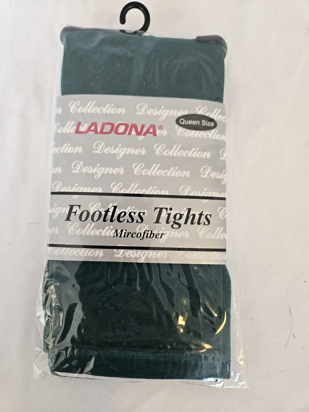 Ladona Footless Microfiber Tights in Hunter Green Queen Size
